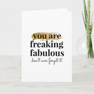 Funny Nurse Freaking Fabulous Modern Letterpress Thank You Card