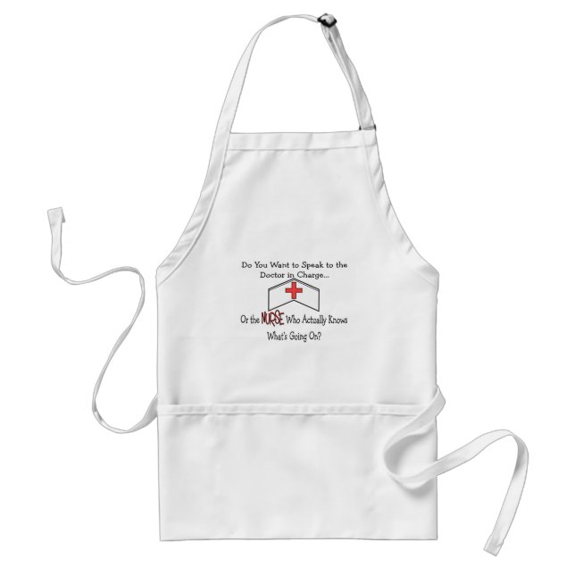 Funny Nurse Gifts Adult Apron (Front)