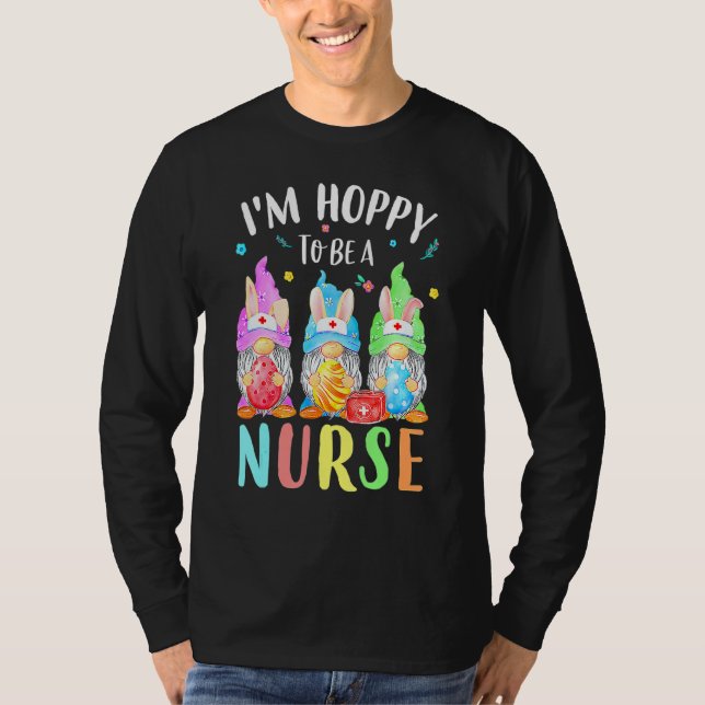 Funny Nurse Gnomes Easter Day  Bunny Eggs Rn Icu C T-Shirt (Front)
