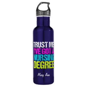 Funny Nurse Graduate Water Bottle