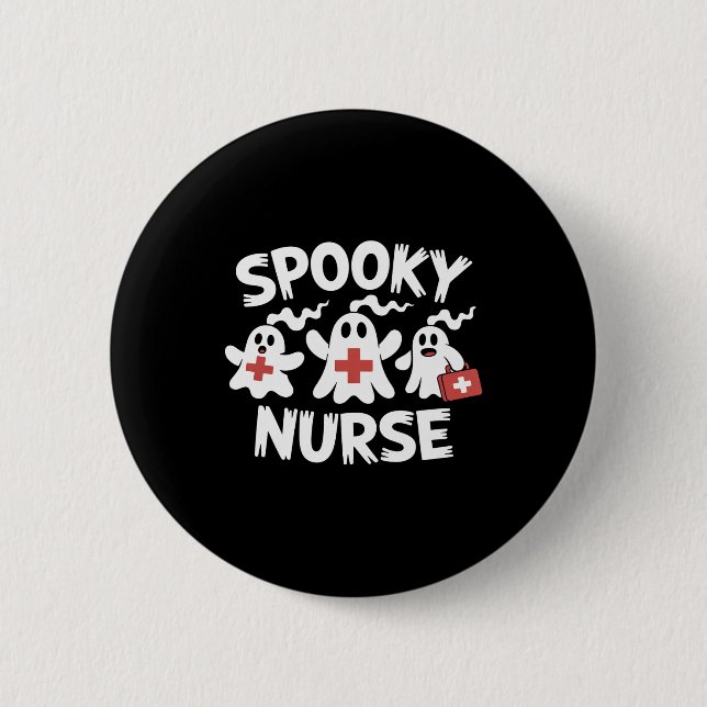 Funny Nurse Halloween Button (Front)