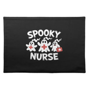 Funny Nurse Halloween Cloth Placemat