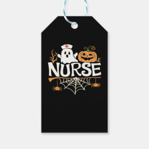 Funny Nurse Halloween Ghost Design Essential T-Shi Gift Tags