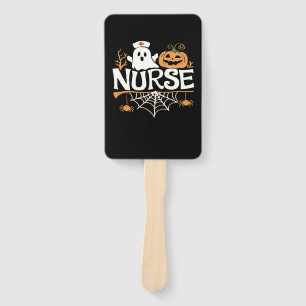Funny Nurse Halloween Ghost Design Essential T-Shi Hand Fan