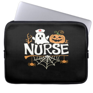 Funny Nurse Halloween Ghost Design Essential T-Shi Laptop Sleeve