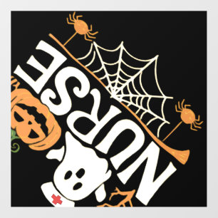 Funny Nurse Halloween Ghost Design Essential T-Shi Wall Decal