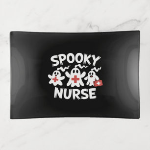 Funny Nurse Halloween Trinket Tray