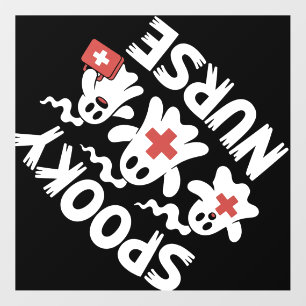 Funny Nurse Halloween Wall Decal