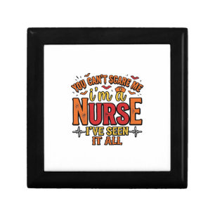 Funny Nurse Halloween You Cant Scare Me Gift Box