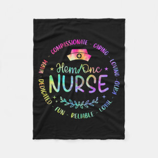 Funny Nurse Hematology_oncology Rn Hem_onc Nurse Fleece Blanket