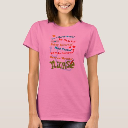 Funny Nurse Humor T_Shirts Pink