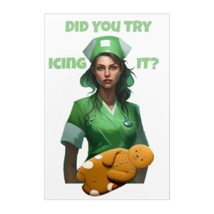 Funny Nurse Icing It Thunder_Cove Acrylic Print