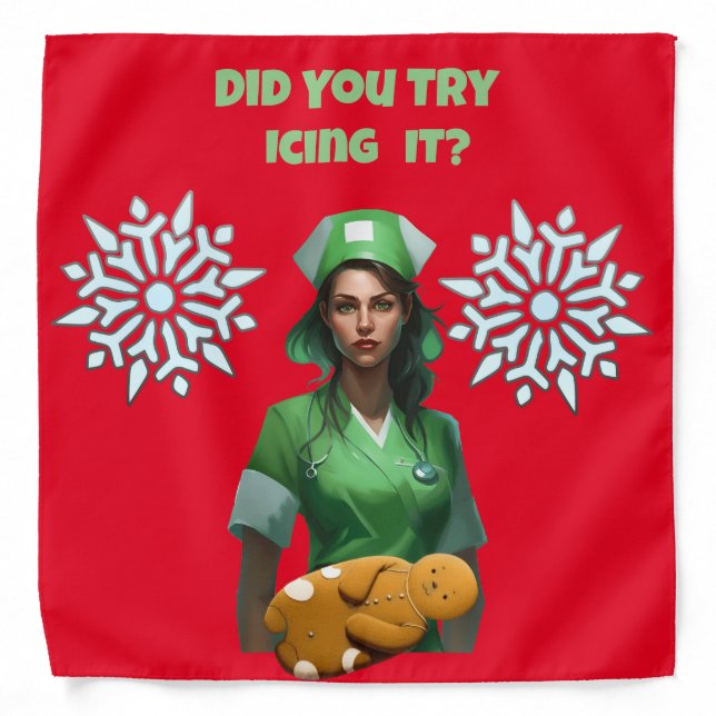Funny Nurse Icing It Thunder_Cove Bandana (Front)