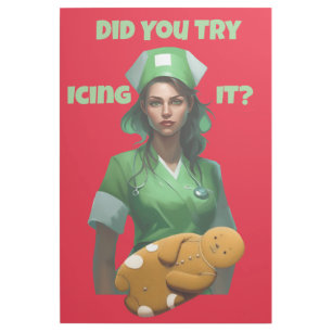 Funny Nurse Icing It Thunder_Cove Gallery Wrap