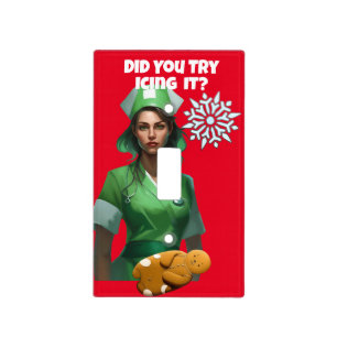 Funny Nurse Icing It Thunder_Cove Light Switch Cover