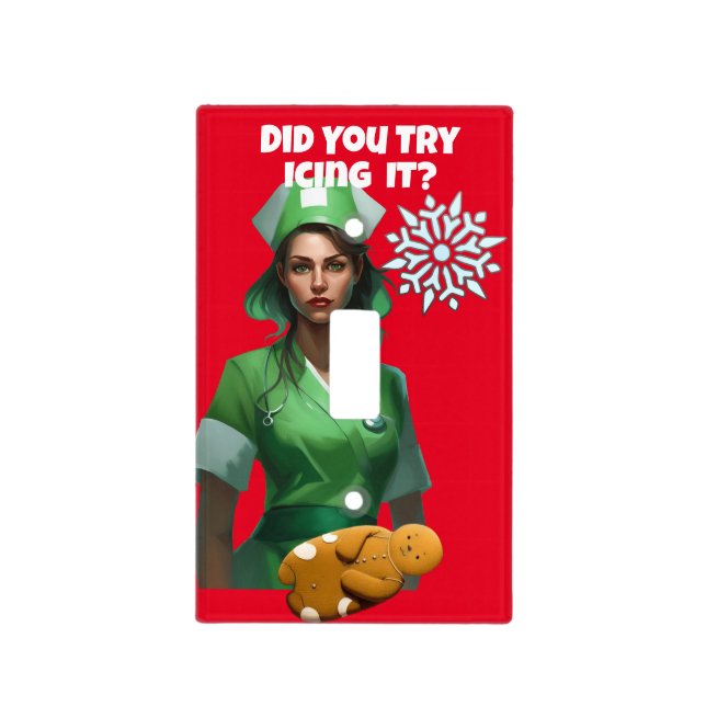 Funny Nurse Icing It Thunder_Cove Light Switch Cover (Front)
