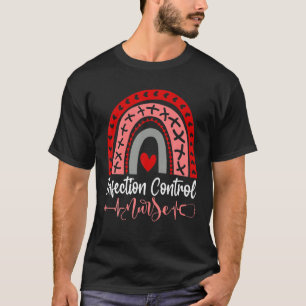 Funny Nurse Infection Control Rainbow Retro Cool F T-Shirt