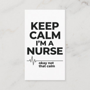 Funny Nurse Keep Calm Vintage Engraving Shirt Desi Business Card