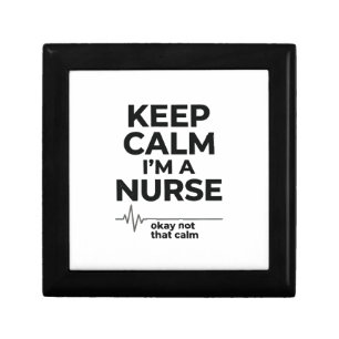 Funny Nurse Keep Calm Vintage Engraving Shirt Desi Gift Box
