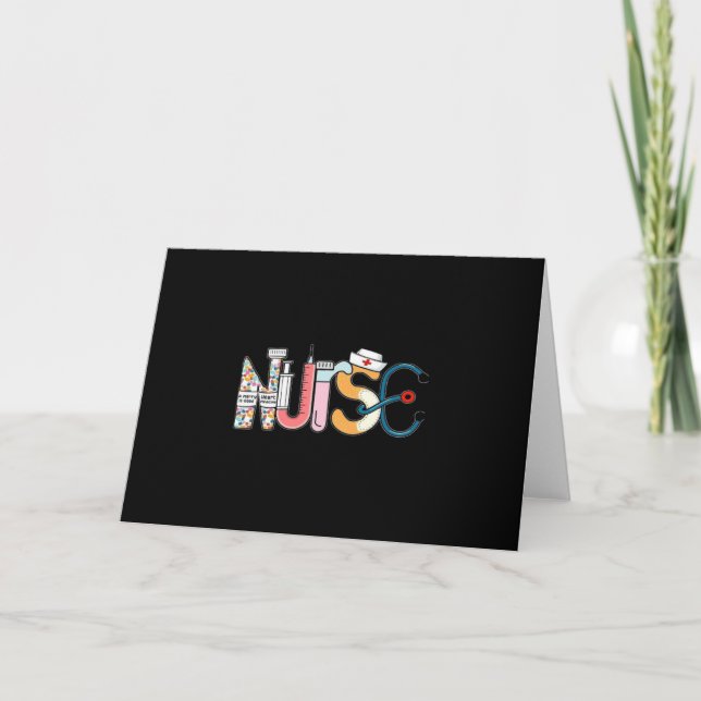 Funny Nurse Letterpress Thank You Card (Front)