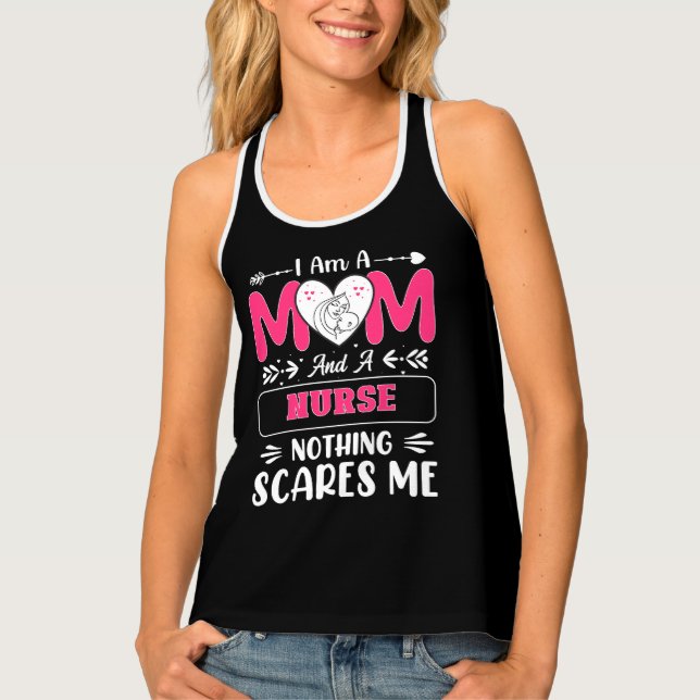Funny Nurse Mom, Nurse Mom funny quotes Tank Top (Front)