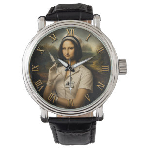 Funny Nurse Mona Lisa Watch