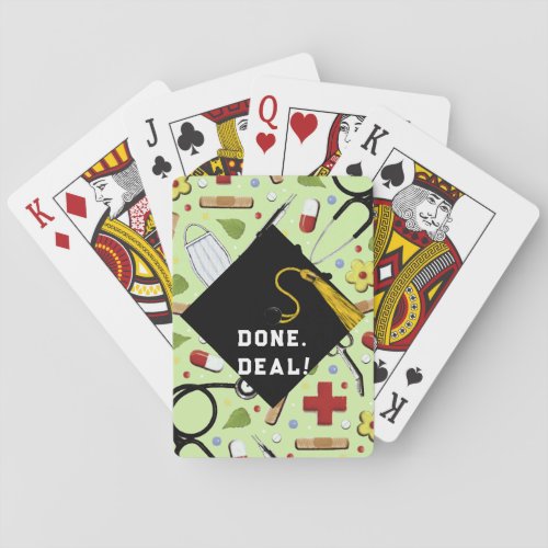 Funny Nurse Nursing School Grad Playing Cards