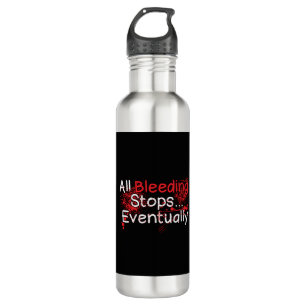 Funny Nurse Paramedic Bleeding Stops Quote Stainless Steel Water Bottle