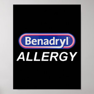 Funny Nurse Pharmacy Halloween Costume Benadryl Al Poster