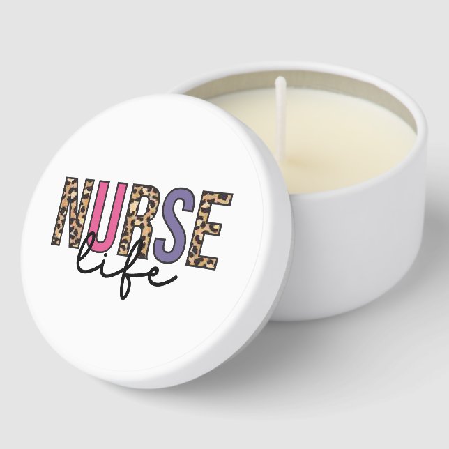 Funny Nurse progress word art  Mini Candle Favors (Corner)