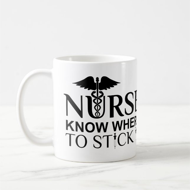 Funny nurse quote - coffee mug (Left)