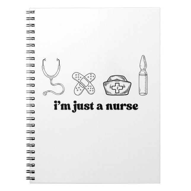 Funny Nurse Quote Minimal Medical Notebook (Front)