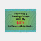 Funny Nurse Retirement Fleece Blanket