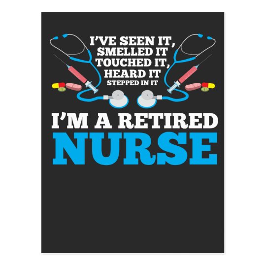 Funny Nurse Retirement - Retired registered nurse Postcard | Zazzle.com