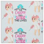 Funny Nurse Saying Typography Hypodermic Needle Fabric