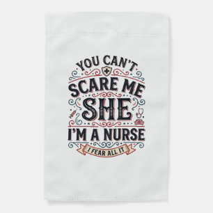 Funny Nurse Scare Me Vintage Halloween Shirt Desig Garden Flag