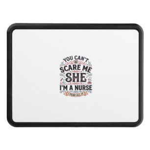 Funny Nurse Scare Me Vintage Halloween Shirt Desig Hitch Cover