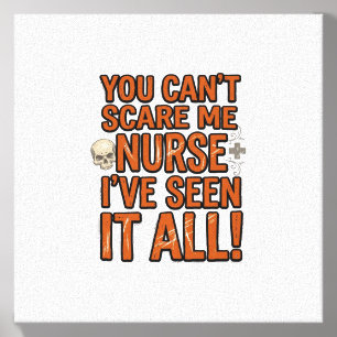 Funny Nurse Seen It All Vintage Halloween Design_1 Canvas Photo Tile