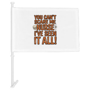 Funny Nurse Seen It All Vintage Halloween Design_1 Car Flag