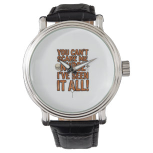 Funny Nurse Seen It All Vintage Halloween Design_1 Watch