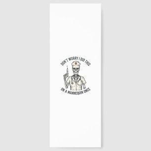 Funny Nurse Skeleton Syringe Vintage Engraving Des Bookmarks