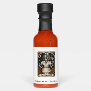 Funny Nurse Skeleton Tarot Card Halloween Nursing  Hot Sauces