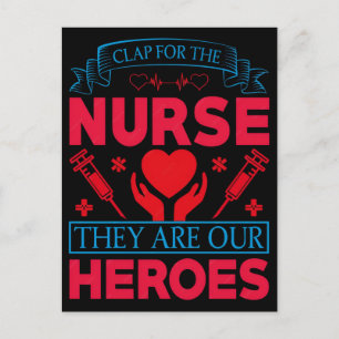 Funny Nurse T Shirt Designs for Healthcare Heroes Holiday Postcard