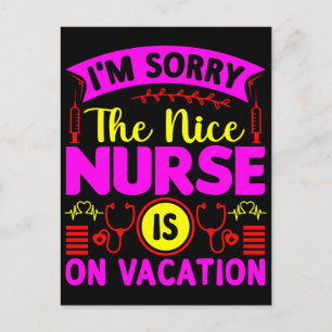 Funny Nurse T Shirt Designs for Healthcare Heroes Holiday Postcard