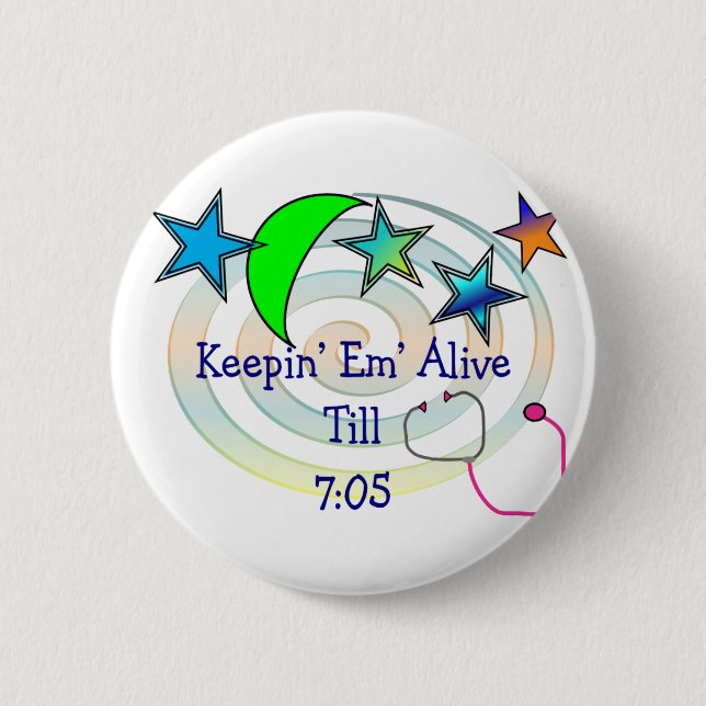 Funny Nurse T-Shirts and Gifts Button (Front)