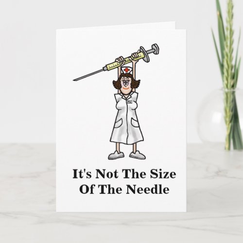 Funny Nurse with Shot Get Well Card