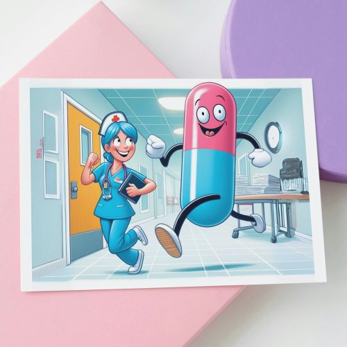 Funny Nurses Day Postcard
