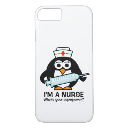 Funny nursing iPhone 11 case | cute penguin nurse