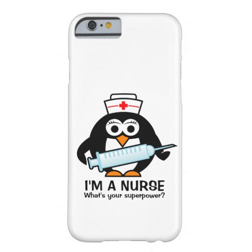 Funny nursing iPhone 6 case  cute penguin nurse