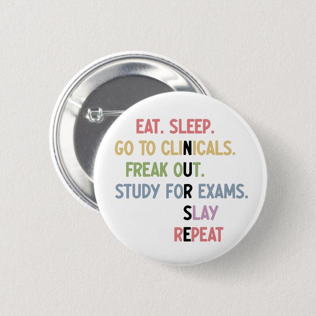 Funny Nursing School student Future Nurse Gifts Button (Front & Back)